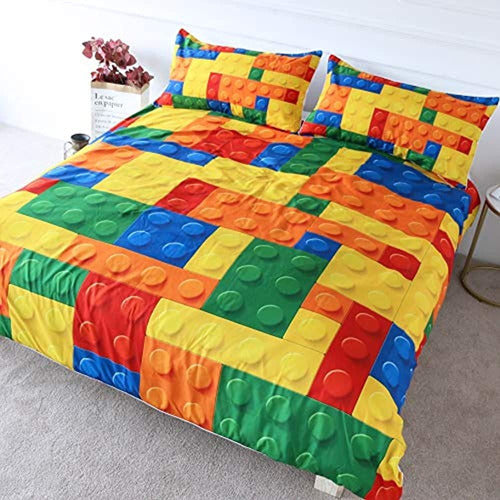 Blessliving Colorful Toy Bedding Building Blocks Funda De Ed 0