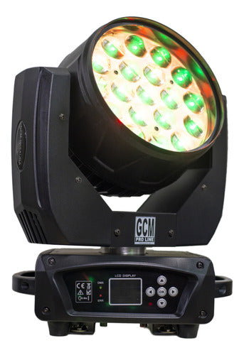 Cabeza Movil Led Beam Wash 19 X 15w Con Efecto Aura Y Zoom G 0