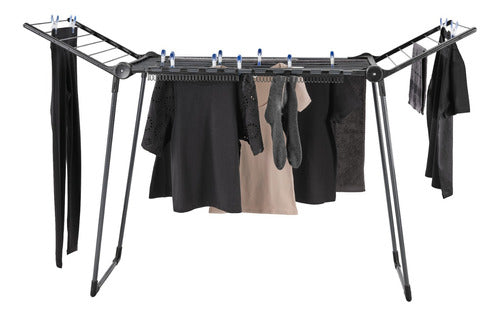 Leifheit Pegasus 150 Solid Slim Black Drying Rack 3