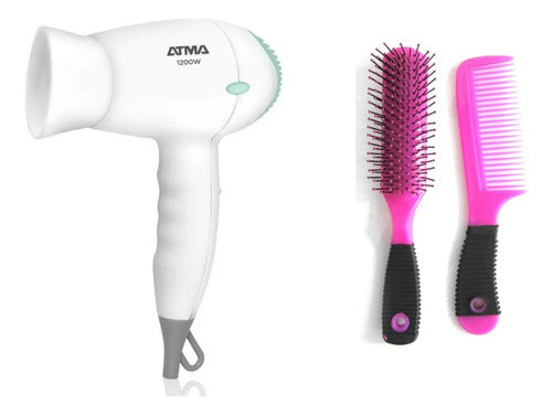 Atma Combo Secador De Cabello Atma SP8914NP Blanco + Kit Peines 0