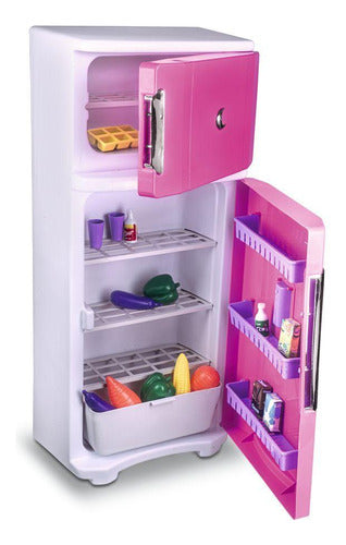 Geladeira Duplex Cristal Rosa 209 Infantil - Lua De Cristal 1