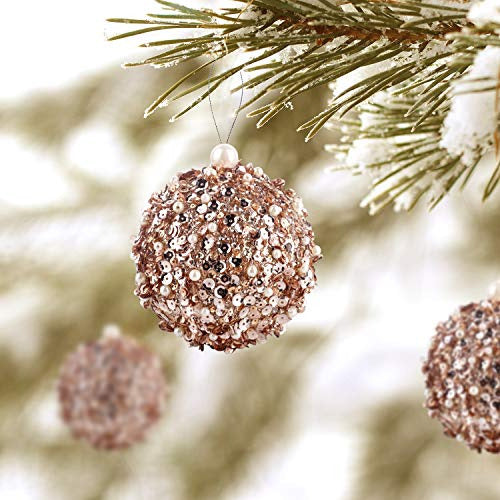 Zhanyigy Christmas Ball Ornaments Pack of 4 - Champagne 1