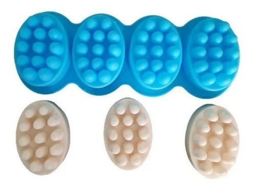 R Silicone Four-Cavity Massager Mold 0