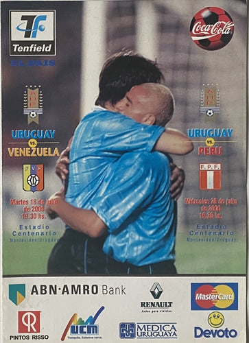 Folleto Del Partidos Uruguay Vs Venezuela Perú, 2000, Ez2c1 0