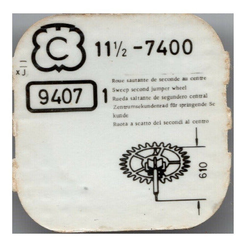 Chezard C 9407 Central Second Hand Wheel Cal. 11 1/2-7400 0