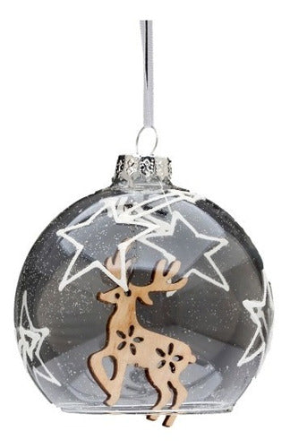 Christmas Glass Ornament Hanging Ball Sphere Landmark Deer 0
