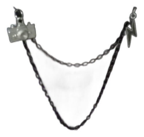 Prendete Voi Shirt Chain Brooch - Lightning and Camera Flash 0