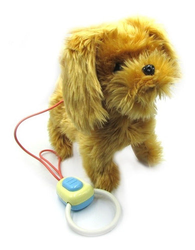 Remote Control Walking and Barking Puppy Dog Leash Toy with Tail Movement 0