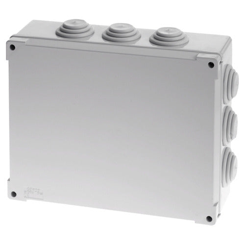 Geros Waterproof Box 12 Outputs, Surface Mount 310x240x100mm IP54 0