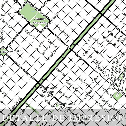 City Of La Plata Map 80cmx61cm 2
