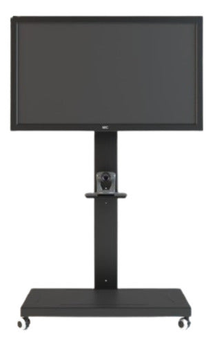 Mobile LCD Stand for TV 32/70 with Adjustable Height and 2 Shelves 1