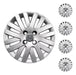 Fundicar 14" Diameter Volkswagen Gol Trend 4-Piece Wheel Set + Logo 4