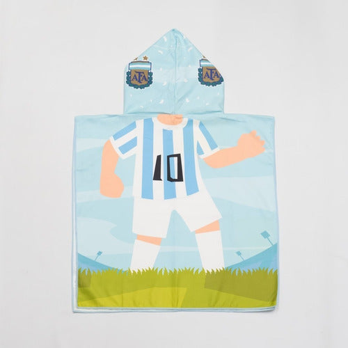 Afa Seleccion Argentina Poncho Infantil Toalla Secado Rapido 1