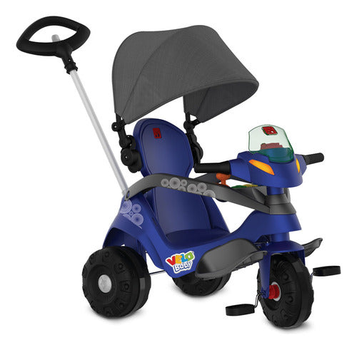 Velobaby Reclinável C/ Capota Passeio Azul Bandeirante 0