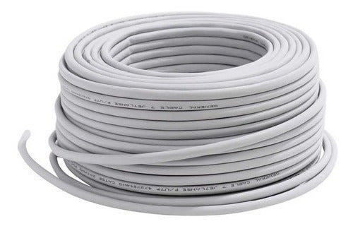 Indeca RG59 White Coaxial Cable Roll of 300 Meters 40% Shielding 1