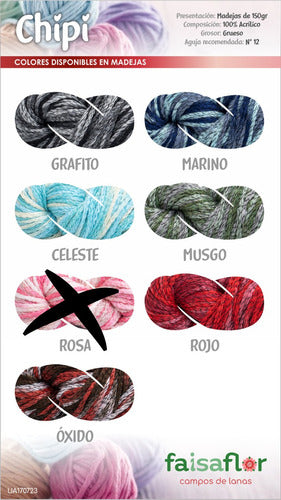 FaisaFlor Yarn Chipy Braided Pack X 5 Mad Of 150gr 1