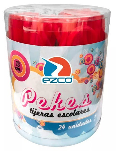 Ezco Pekes School Scissors 12 cm Red Blue - Per Unit 2