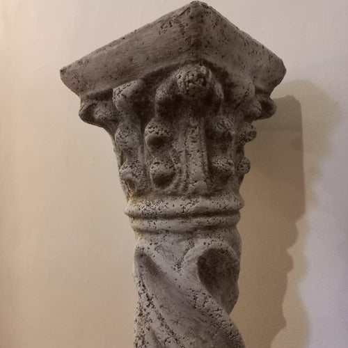 Columna Salomónica 80cm Cemento Y Leca 2