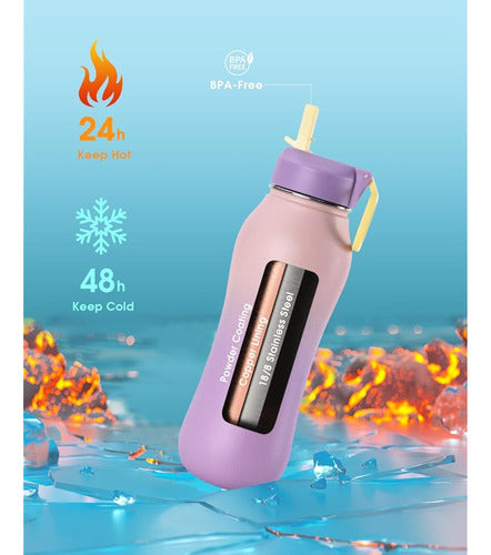 Coolflask Insulated Water Bottle 32 Oz, Water Bottle 2