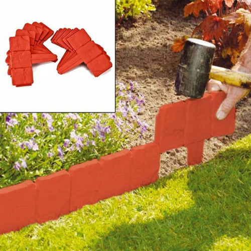 10 Peças Landscape Edging Border Plastic Garden Fence Lawn 1