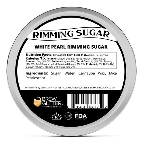 Bakell White Pearl Rimming Sugar for Drinks and Cocktails - 4 oz 3