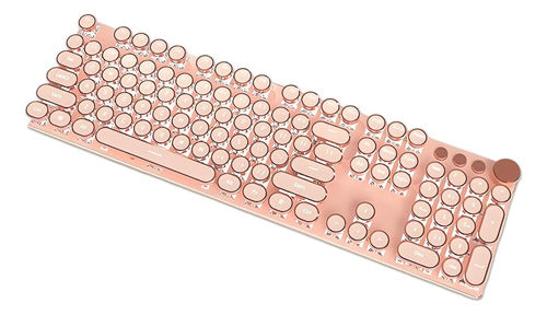 Tishled Estilo Máquina De Escribir Teclado Mecánico Para Jue 0