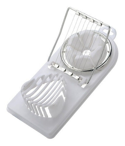 CORTA HUEVO Double Cut Egg Slicer Flower Slices Kitchen 0