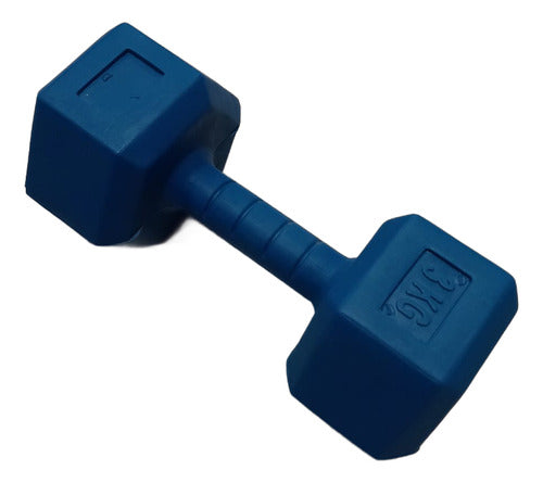 Full Training Hexagonal Dumbbell 3 Kg PVC Filled 0