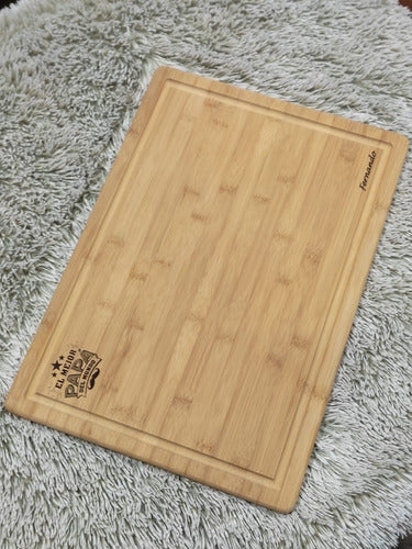 MT Maderas Personalized Bamboo Family Serving Board 5