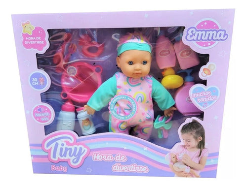 Sebigus Tiny Emma Doll with Accessories and Sound 0