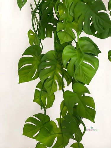 Monstera Colgante C/ Maceta-plantas Decorativas Artificiales 1