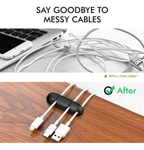 Ahastyle 3 Pack Sujetadores De Cables Para Escritorio, Sujet 4