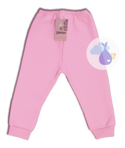 Baby Pink Cotton Fleece Jogging Pants by Gamisé 0