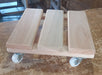 Eucalyptus Wood Planter Base 30x30 with Solid Wheels 4