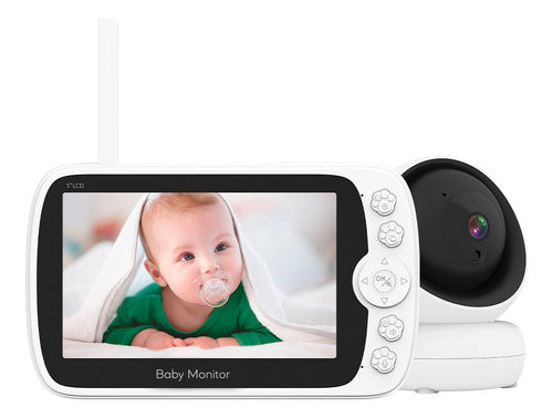 Babá Eletrônica Babymonitor Tela 5  Câmera Branca 2.4ghz 0