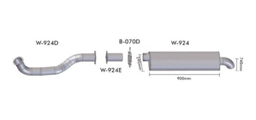 Tubo Salida Motor Cummins 8.3l P/vw 1422/1622/2322 4 C 1