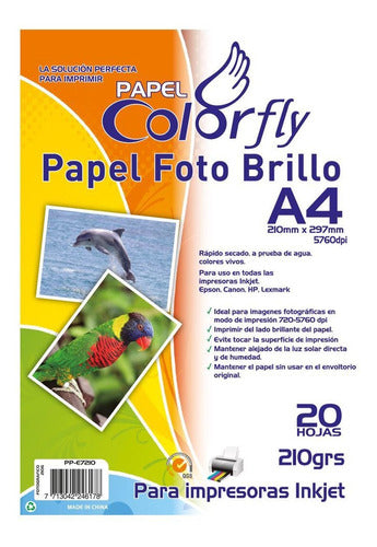 Colorfly A4 Glossy Photo Paper 210g - 20 Sheets - Disershop 0