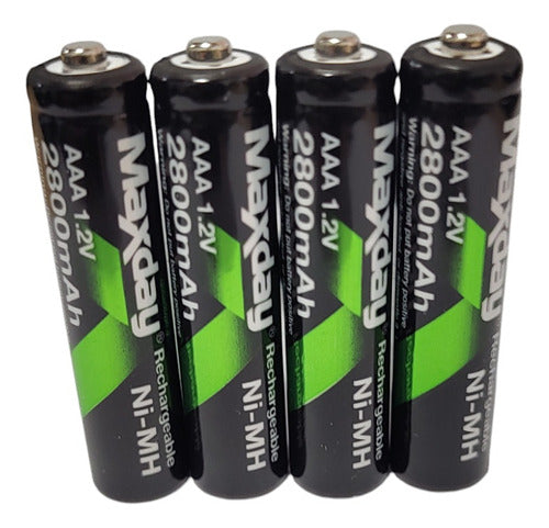 Pilas Aaa Recargables Set X4 2800 Mah Doble Aa Nuevas 2024 0