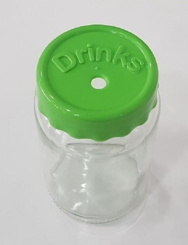 Drink Tapon With Hole For Glass Jar X 50 Units 2