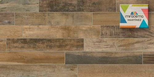 Porcelanato Símil Madera Cerro Negro  Malbec  21x120 1º X M2 1