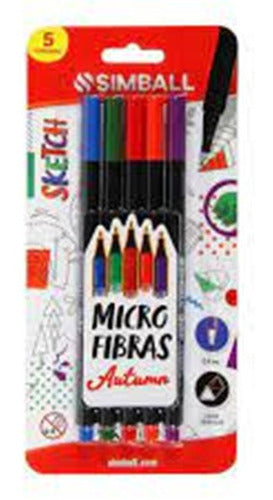 Microfibras Sketch 0,4mm Simball X5 Colores 4 Estaciones 2