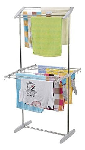 Generic Vertical Clothes Drying Rack 2 Levels Reinforced with Sides 1