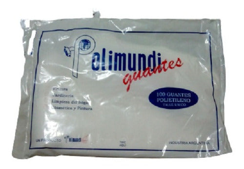 Polimundi Disposable Polyethylene Gloves - 10 Packs of 100 Units 0