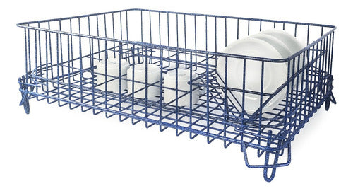 JyN Dish Drainer for 16 Cups and Plates - Coated Wire 0