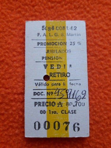 Boleto De Tren Promoción 25 % Para Jubilados Y Pensionado 0