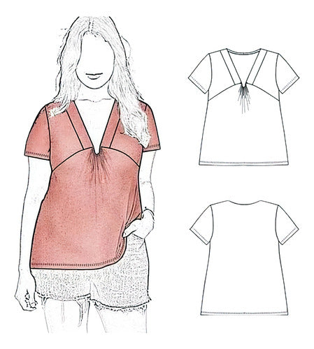 Textile Pattern Unicose - Loose Fit Women's T-Shirt 1506 0