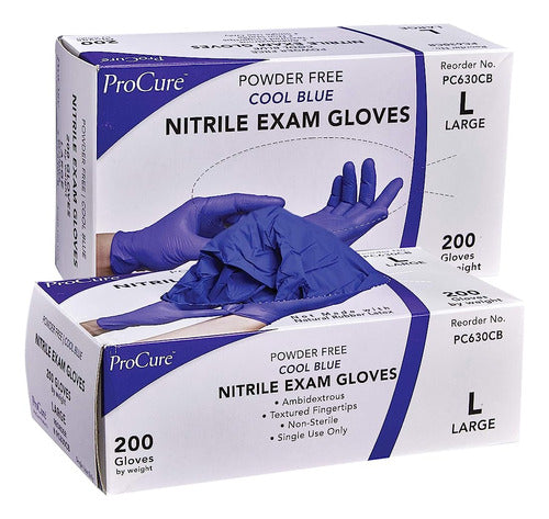 ProCure Exam Medical Disposable Nitrile Gloves Large, 400 Count 0