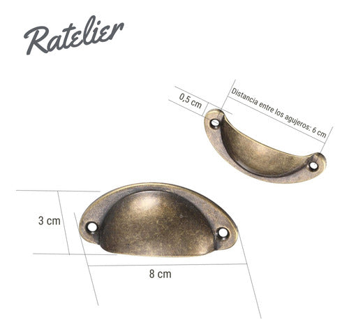 Ratelier Vintage Bucket Handle Pull Pack of 10 Units 4