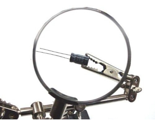 Hands-Free Soldering Stand with Magnifying Glass for Circuit Boards, Connectors, Etc. 2