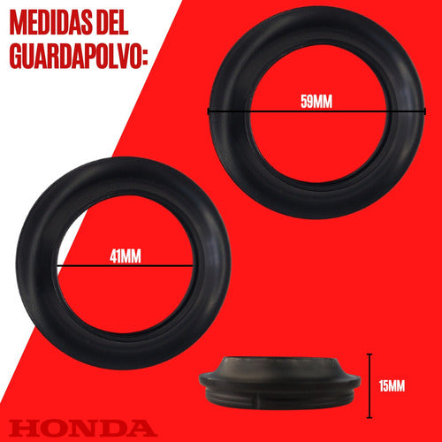 Honda Reten De Barral Y Guardapolvo NC 700 / CBR 600 / CB 500 7